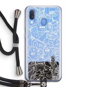 CaseCompany Vexx City #2: Samsung Galaxy A40 Transparant Hoesje met koord