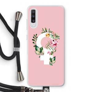 CaseCompany Venus: Samsung Galaxy A70 Transparant Hoesje met koord