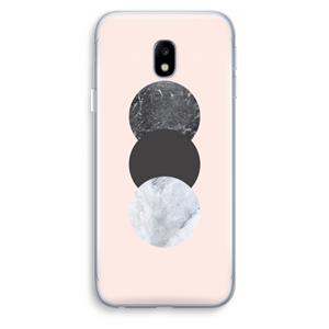 CaseCompany Marmeren cirkels: Samsung Galaxy J3 (2017) Transparant Hoesje