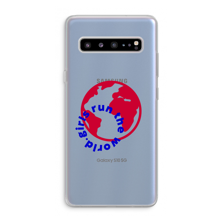CaseCompany Run The World: Samsung Galaxy S10 5G Transparant Hoesje