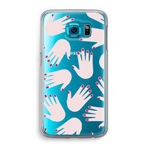 CaseCompany Hands pink: Samsung Galaxy S6 Transparant Hoesje