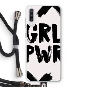 CaseCompany Girl Power #2: Samsung Galaxy A70 Transparant Hoesje met koord