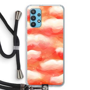 CaseCompany Lichte Wolken: Samsung Galaxy A32 4G Transparant Hoesje met koord