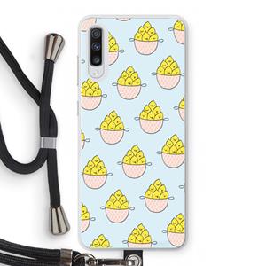 CaseCompany Citroenen: Samsung Galaxy A70 Transparant Hoesje met koord