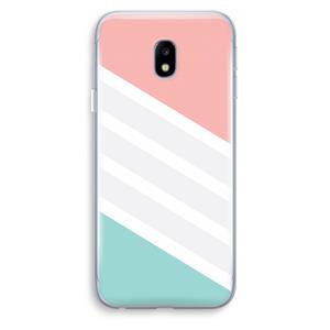 CaseCompany Strepen pastel: Samsung Galaxy J3 (2017) Transparant Hoesje