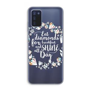 CaseCompany Diamonds: Samsung Galaxy A03s Transparant Hoesje