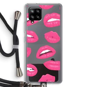 CaseCompany Bite my lip: Samsung Galaxy A42 5G Transparant Hoesje met koord