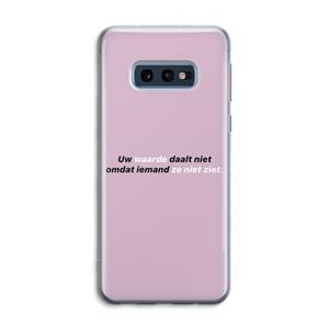 CaseCompany uw waarde daalt niet: Samsung Galaxy S10e Transparant Hoesje