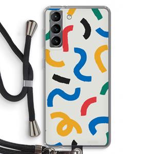 CaseCompany Illustratieve pop 2: Samsung Galaxy S21 Transparant Hoesje met koord