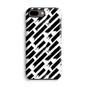 CaseCompany Zwarte vegen: iPhone 8 Plus Tough Case