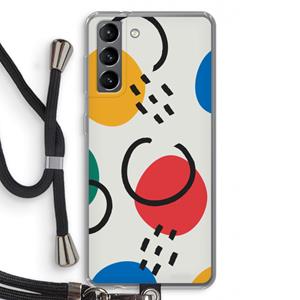 CaseCompany Illustratieve pop 3: Samsung Galaxy S21 Transparant Hoesje met koord