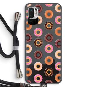 CaseCompany Donuts: Xiaomi Redmi Note 10 5G Transparant Hoesje met koord