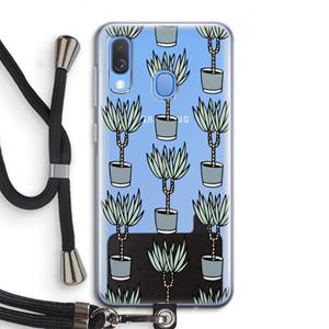 CaseCompany Boompje: Samsung Galaxy A40 Transparant Hoesje met koord