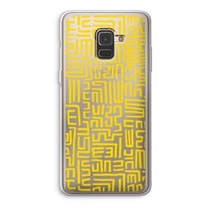CaseCompany Majorelle Blue Print: Samsung Galaxy A8 (2018) Transparant Hoesje