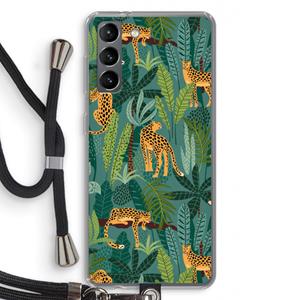 CaseCompany Luipaard 2: Samsung Galaxy S21 Transparant Hoesje met koord