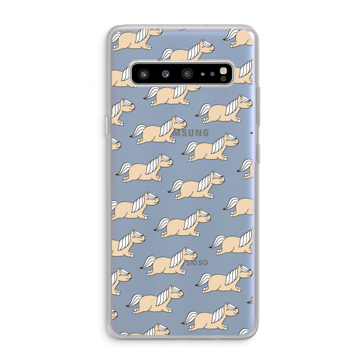 CaseCompany Ponys: Samsung Galaxy S10 5G Transparant Hoesje
