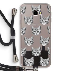 CaseCompany Kitten: Samsung Galaxy J4 Plus Transparant Hoesje met koord