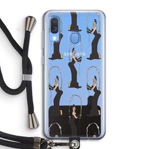 CaseCompany Pop Some Kim: Samsung Galaxy A40 Transparant Hoesje met koord