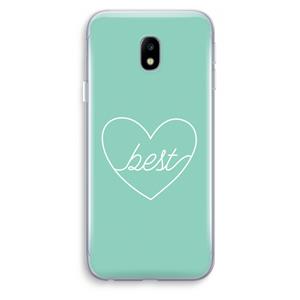 CaseCompany Best heart pastel: Samsung Galaxy J3 (2017) Transparant Hoesje