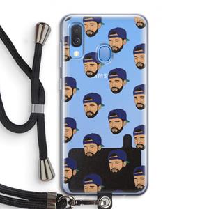 CaseCompany Drake Away: Samsung Galaxy A40 Transparant Hoesje met koord