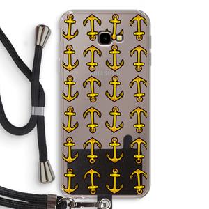 CaseCompany Musketon Anchor: Samsung Galaxy J4 Plus Transparant Hoesje met koord