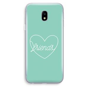 CaseCompany Friends heart pastel: Samsung Galaxy J3 (2017) Transparant Hoesje