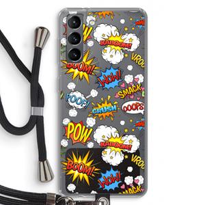 CaseCompany Pow Smack: Samsung Galaxy S21 Transparant Hoesje met koord