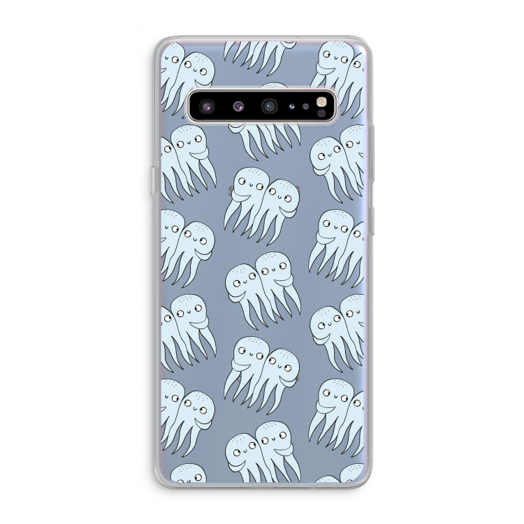 CaseCompany Octopussen: Samsung Galaxy S10 5G Transparant Hoesje