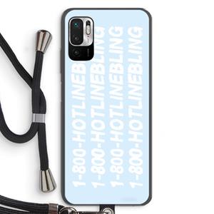 CaseCompany Hotline bling blue: Xiaomi Redmi Note 10 5G Transparant Hoesje met koord