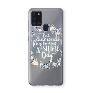 CaseCompany Diamonds: Samsung Galaxy A21s Transparant Hoesje