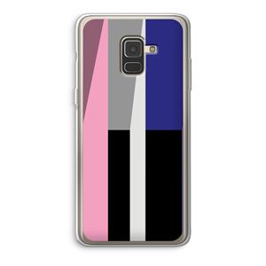 CaseCompany Gestalte 4: Samsung Galaxy A8 (2018) Transparant Hoesje