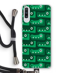 CaseCompany Crocs: Samsung Galaxy A70 Transparant Hoesje met koord