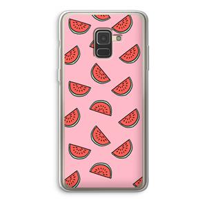 CaseCompany Watermeloen: Samsung Galaxy A8 (2018) Transparant Hoesje