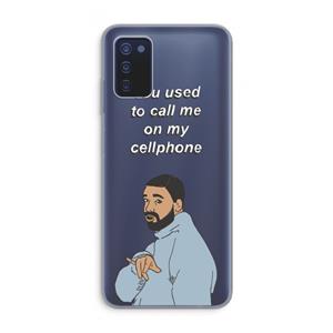 CaseCompany Hotline bling: Samsung Galaxy A03s Transparant Hoesje