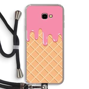 CaseCompany Ice cream: Samsung Galaxy J4 Plus Transparant Hoesje met koord