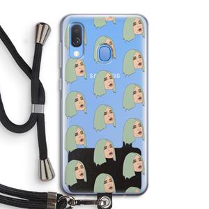 CaseCompany King Kylie: Samsung Galaxy A40 Transparant Hoesje met koord