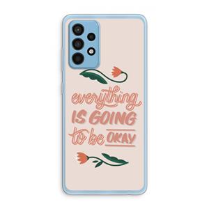 CaseCompany Optimistic flower girl: Samsung Galaxy A52 Transparant Hoesje