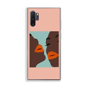 CaseCompany Orange lips: Samsung Galaxy Note 10 Plus Transparant Hoesje