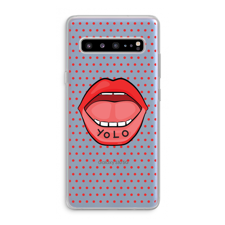 CaseCompany Yolo Denise: Samsung Galaxy S10 5G Transparant Hoesje