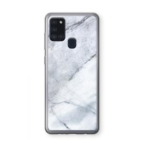 CaseCompany Witte marmer: Samsung Galaxy A21s Transparant Hoesje