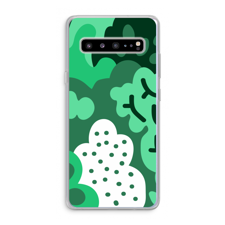 CaseCompany Bushes: Samsung Galaxy S10 5G Transparant Hoesje