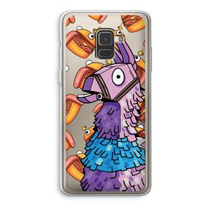 CaseCompany Loot Burger: Samsung Galaxy A8 (2018) Transparant Hoesje