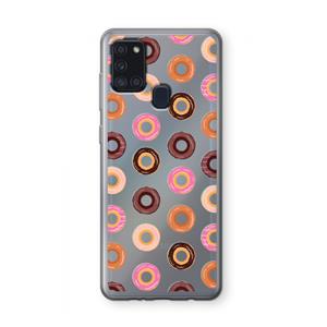 CaseCompany Donuts: Samsung Galaxy A21s Transparant Hoesje