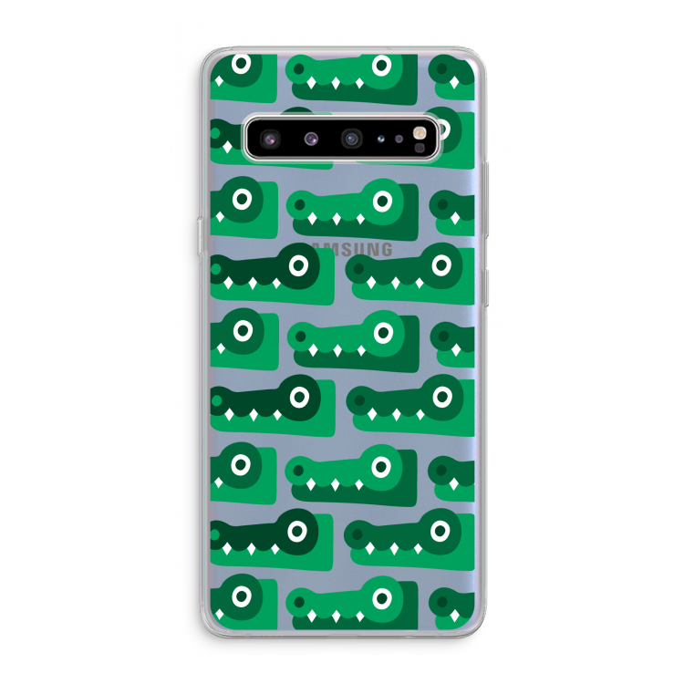 CaseCompany Crocs: Samsung Galaxy S10 5G Transparant Hoesje