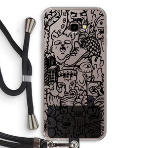 CaseCompany Vexx Black Mixtape: Samsung Galaxy J4 Plus Transparant Hoesje met koord