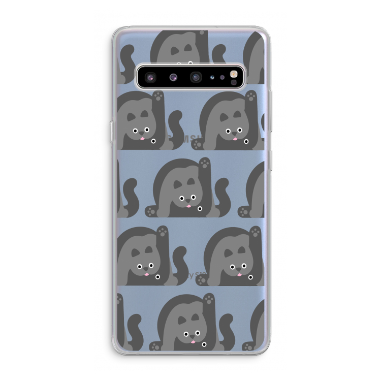 CaseCompany Cats: Samsung Galaxy S10 5G Transparant Hoesje