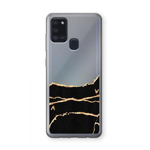 CaseCompany Gouden marmer: Samsung Galaxy A21s Transparant Hoesje