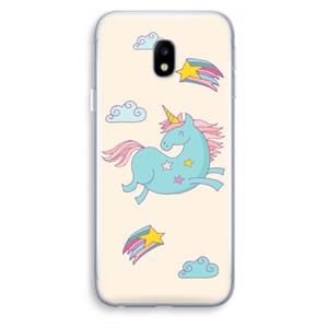 CaseCompany Vliegende eenhoorn: Samsung Galaxy J3 (2017) Transparant Hoesje