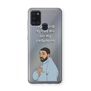 CaseCompany Hotline bling: Samsung Galaxy A21s Transparant Hoesje