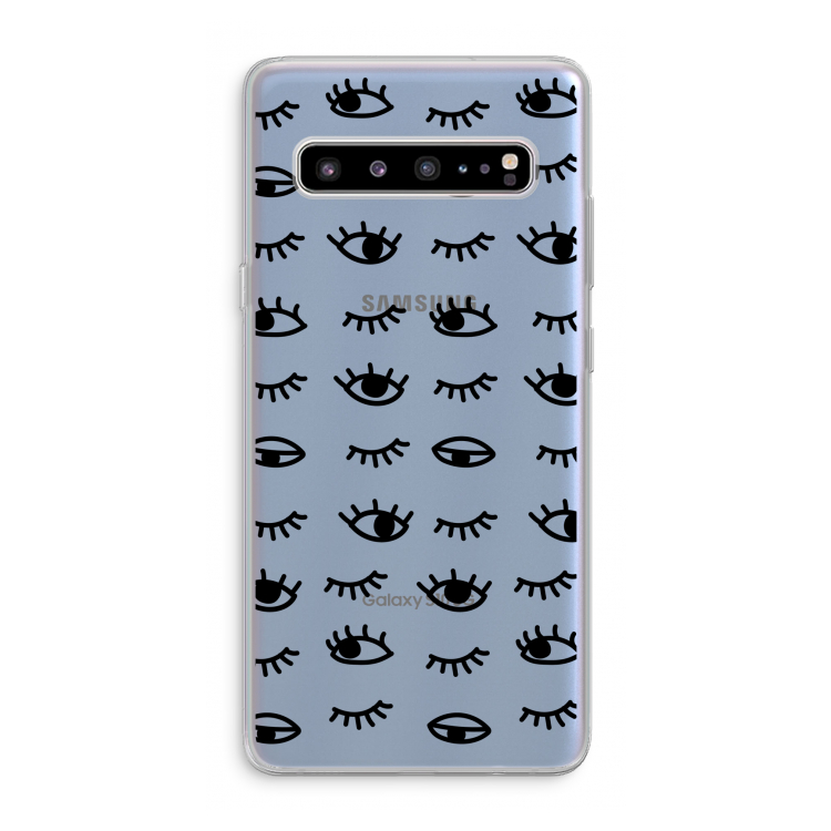 CaseCompany Eye pattern #2: Samsung Galaxy S10 5G Transparant Hoesje